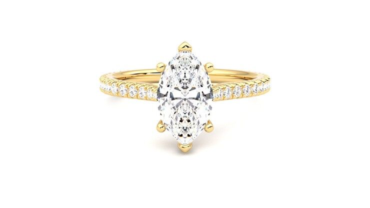 Taylor & Hart Hope Marquise Engagement Ring 360 degree image 0