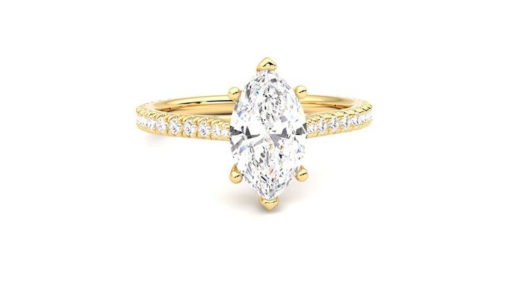 Taylor & Hart Hope Marquise Engagement Ring 360 degree image 2