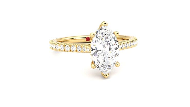 Taylor & Hart Hope Marquise Engagement Ring 360 degree image 3
