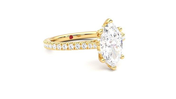 Taylor & Hart Hope Marquise Engagement Ring 360 degree image 5