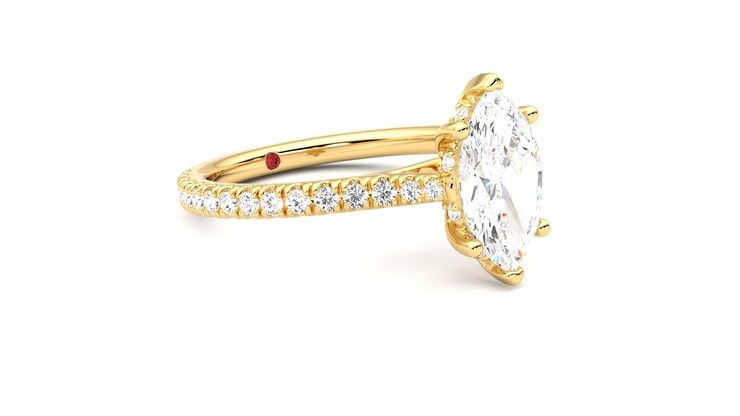 Taylor & Hart Hope Marquise Engagement Ring 360 degree image 6