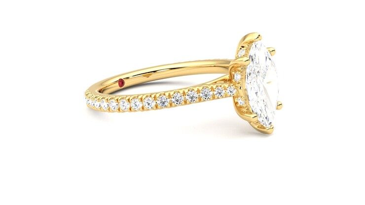 Taylor & Hart Hope Marquise Engagement Ring 360 degree image 7