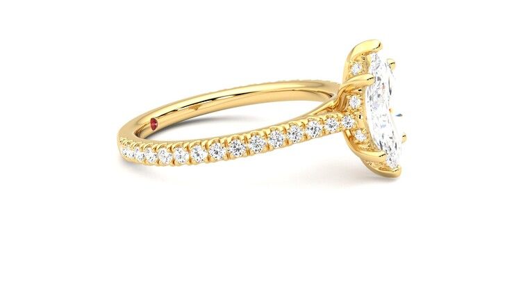 Taylor & Hart Hope Marquise Engagement Ring 360 degree image 8