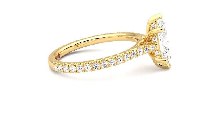 Taylor & Hart Hope Marquise Engagement Ring 360 degree image 9
