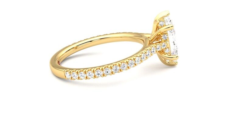 Taylor & Hart Hope Marquise Engagement Ring 360 degree image 10