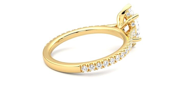 Taylor & Hart Hope Marquise Engagement Ring 360 degree image 12