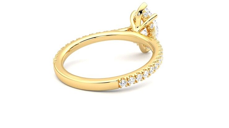Taylor & Hart Hope Marquise Engagement Ring 360 degree image 13