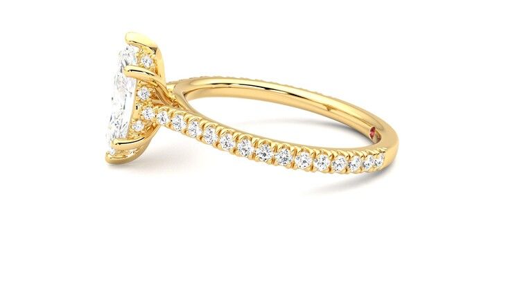 Taylor & Hart Hope Marquise Engagement Ring 360 degree image 21