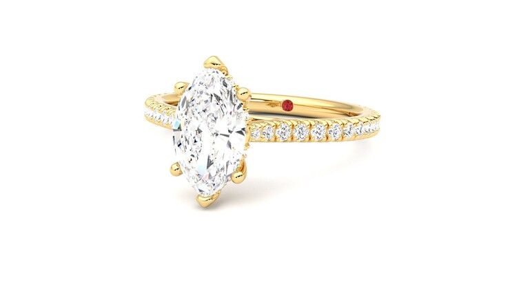 Taylor & Hart Hope Marquise Engagement Ring 360 degree image 26