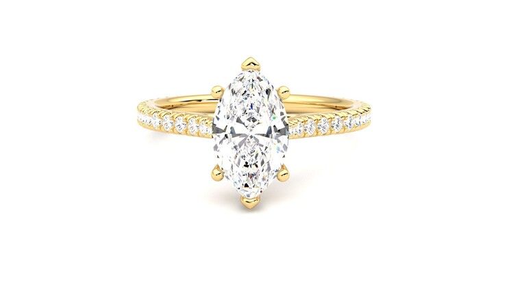 Taylor & Hart Hope Marquise Engagement Ring 360 degree image 29