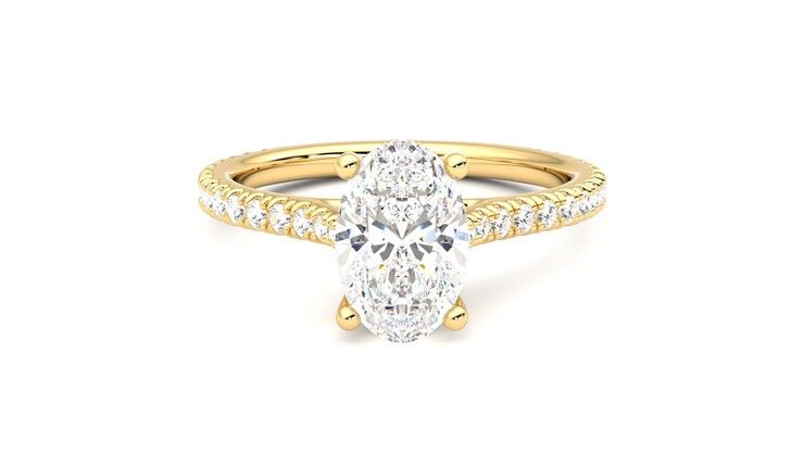 Taylor & Hart Hope Oval Engagement Ring 360 degree image 0