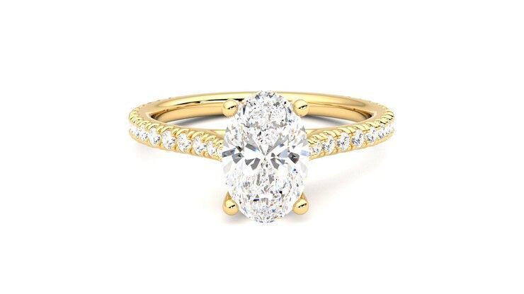 Taylor & Hart Hope Oval Engagement Ring 360 degree image 1