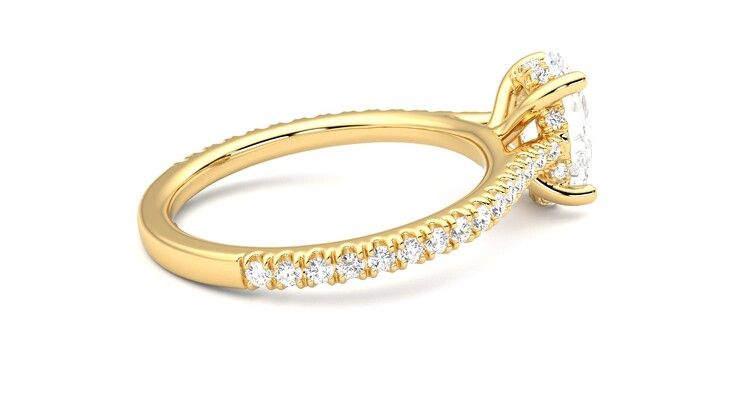Taylor & Hart Hope Oval Engagement Ring 360 degree image 11