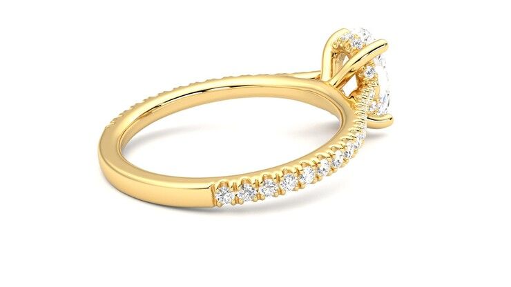 Taylor & Hart Hope Oval Engagement Ring 360 degree image 12