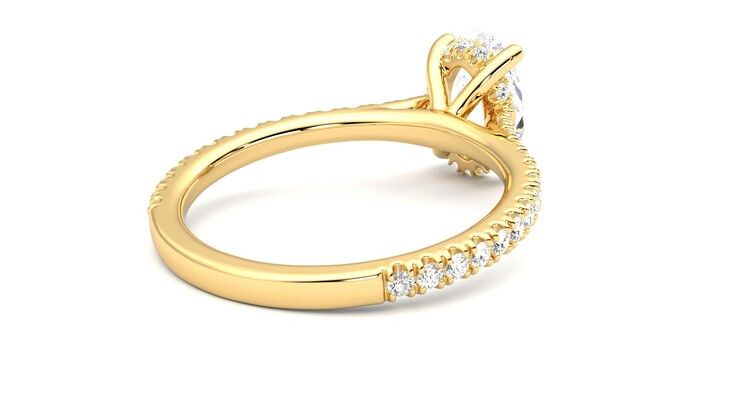 Taylor & Hart Hope Oval Engagement Ring 360 degree image 13