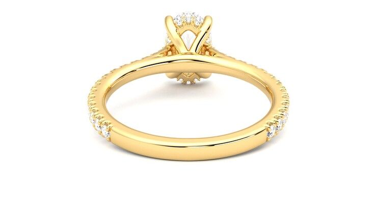 Taylor & Hart Hope Oval Engagement Ring 360 degree image 15