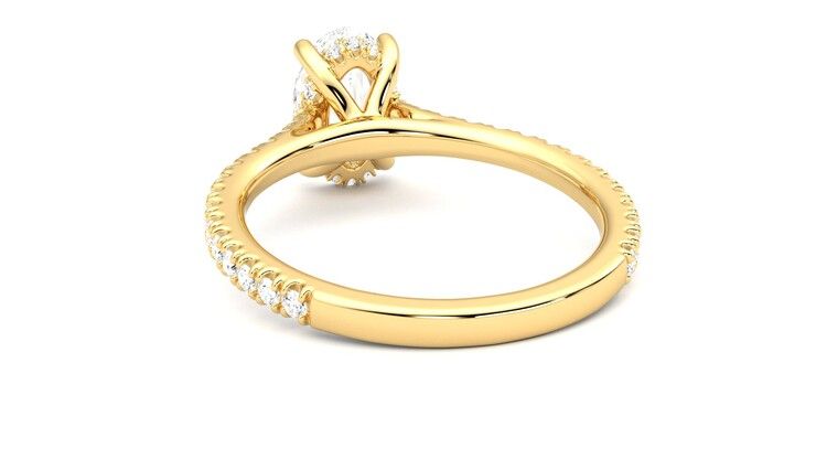 Taylor & Hart Hope Oval Engagement Ring 360 degree image 16