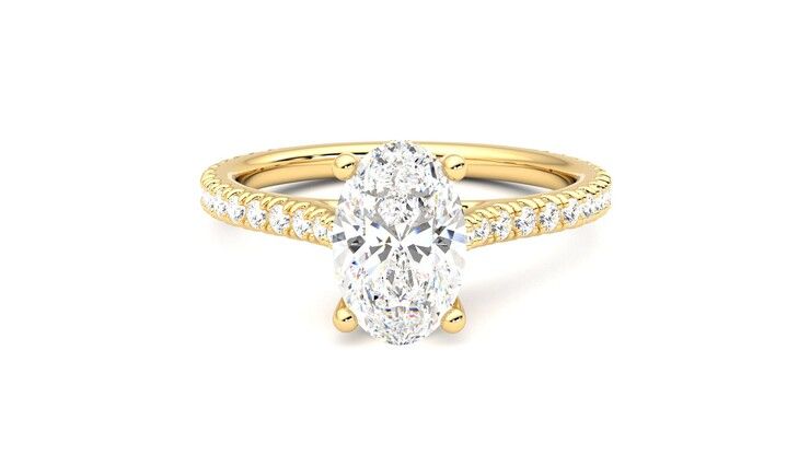 Taylor & Hart Hope Oval Engagement Ring 360 degree image 29