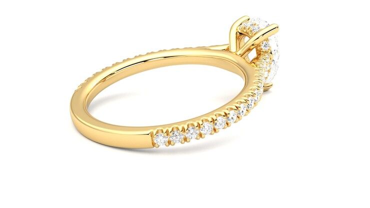 Taylor & Hart Hope Pear Engagement Ring 360 degree image 12