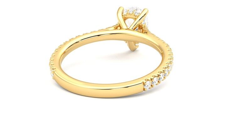 Taylor & Hart Hope Pear Engagement Ring 360 degree image 14