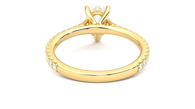Taylor & Hart Hope Pear Engagement Ring 360 degree image 15