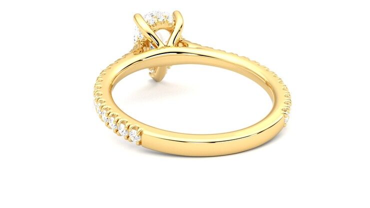 Taylor & Hart Hope Pear Engagement Ring 360 degree image 16