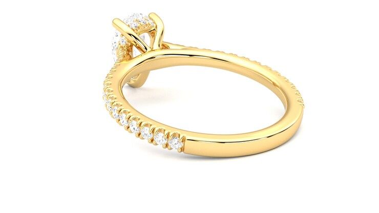Taylor & Hart Hope Pear Engagement Ring 360 degree image 17