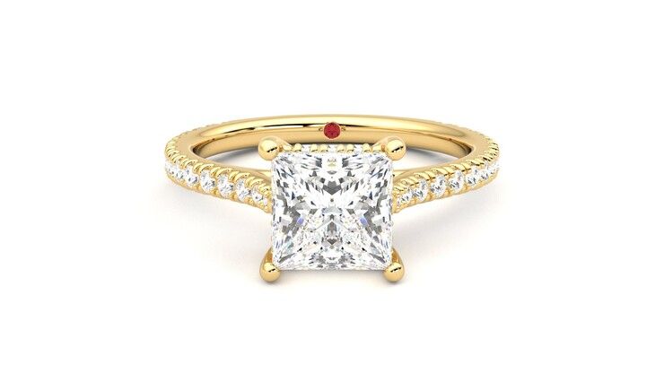 Taylor & Hart Hope Princess Engagement Ring 360 degree image 0