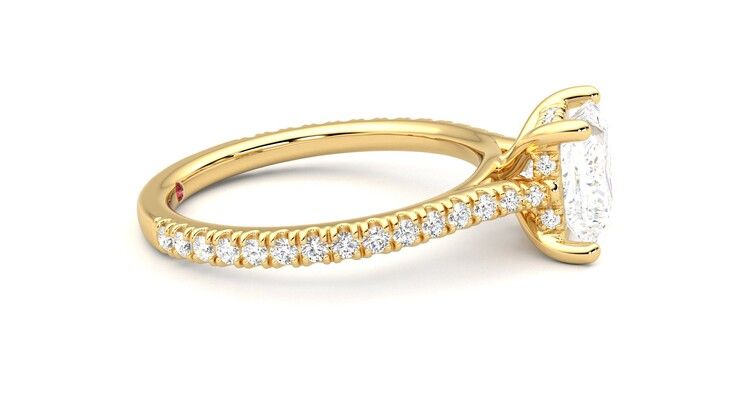 Taylor & Hart Hope Princess Engagement Ring 360 degree image 9