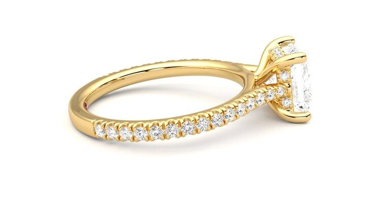 Taylor & Hart Hope Princess Engagement Ring 360 degree image 10