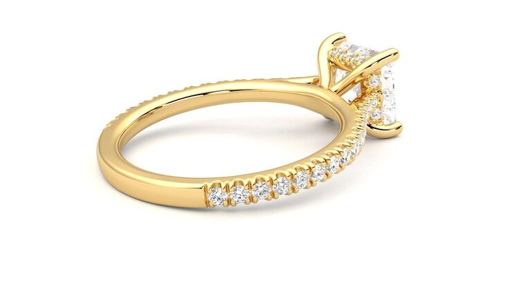 Taylor & Hart Hope Princess Engagement Ring 360 degree image 12