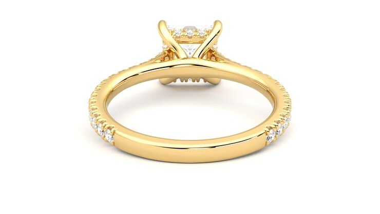 Taylor & Hart Hope Princess Engagement Ring 360 degree image 15