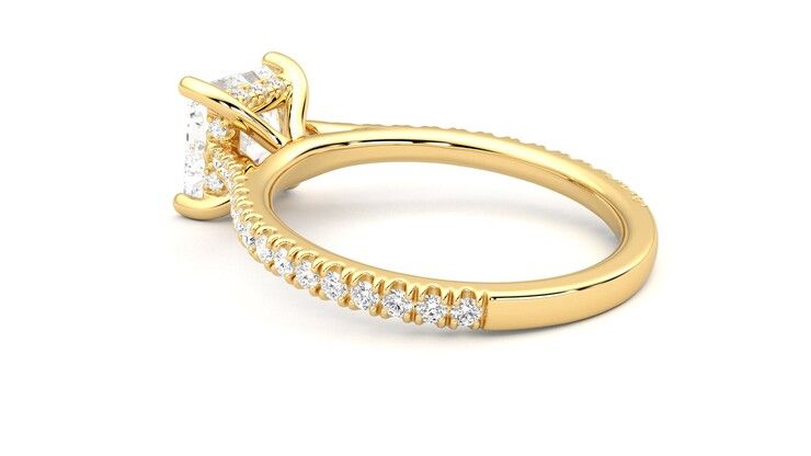 Taylor & Hart Hope Princess Engagement Ring 360 degree image 18