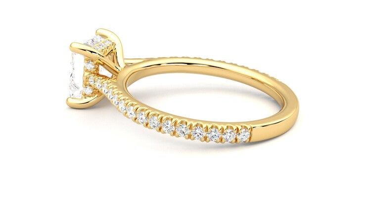 Taylor & Hart Hope Princess Engagement Ring 360 degree image 19