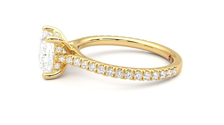 Taylor & Hart Hope Princess Engagement Ring 360 degree image 21