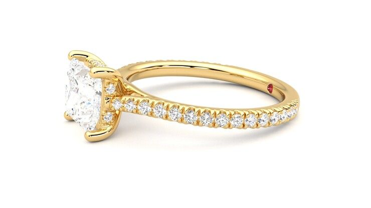 Taylor & Hart Hope Princess Engagement Ring 360 degree image 22