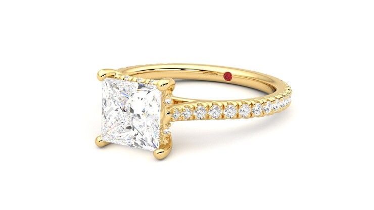 Taylor & Hart Hope Princess Engagement Ring 360 degree image 25