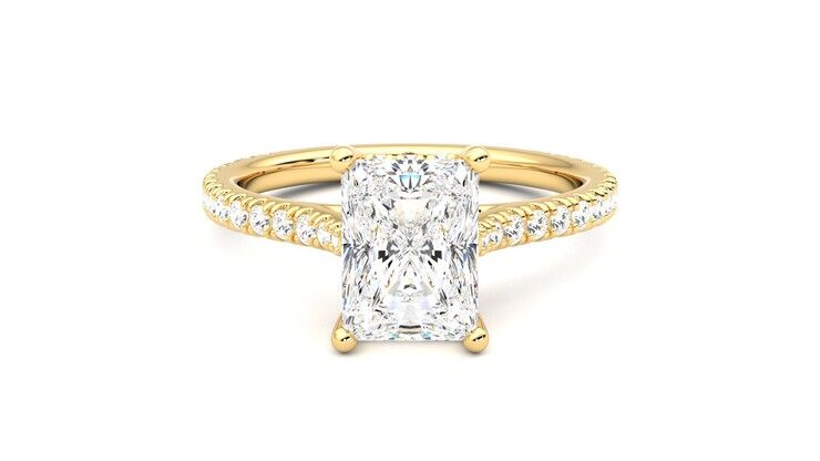 Taylor & Hart Hope Radiant Engagement Ring 360 degree image 0