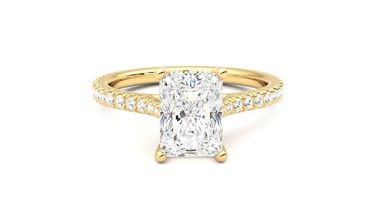 Taylor & Hart Hope Radiant Engagement Ring 360 degree image 1