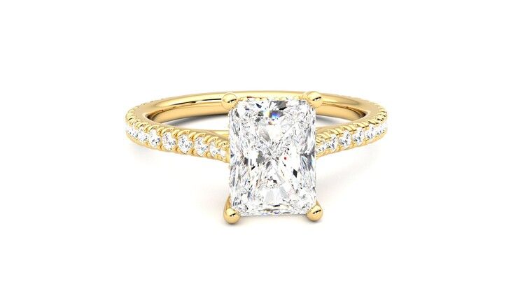Taylor & Hart Hope Radiant Engagement Ring 360 degree image 2