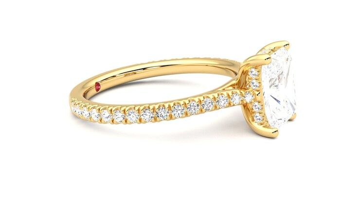 Taylor & Hart Hope Radiant Engagement Ring 360 degree image 8