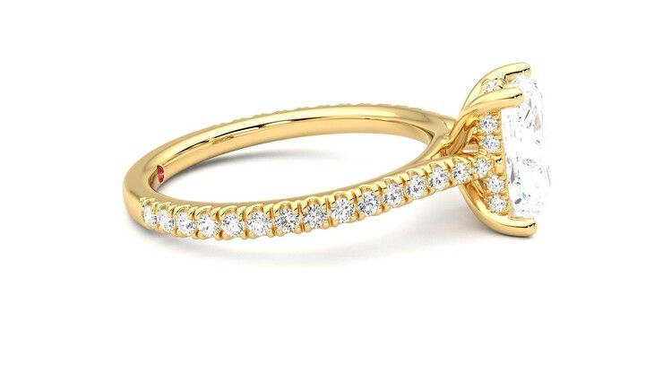 Taylor & Hart Hope Radiant Engagement Ring 360 degree image 9