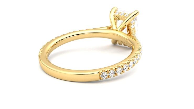 Taylor & Hart Hope Radiant Engagement Ring 360 degree image 13
