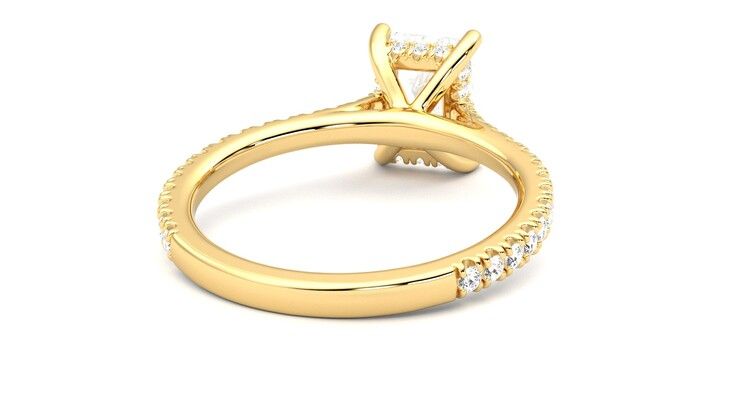 Taylor & Hart Hope Radiant Engagement Ring 360 degree image 14