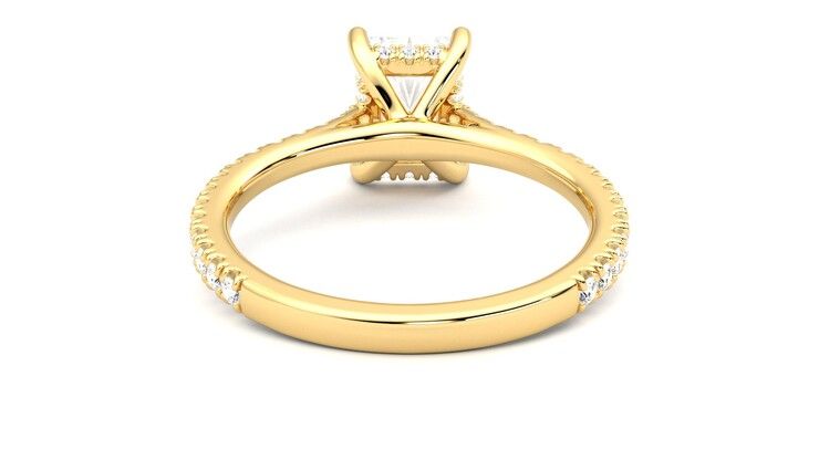 Taylor & Hart Hope Radiant Engagement Ring 360 degree image 15