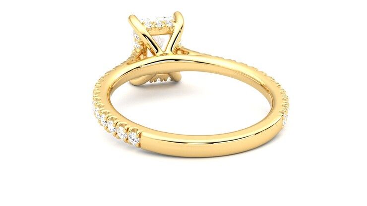 Taylor & Hart Hope Radiant Engagement Ring 360 degree image 16