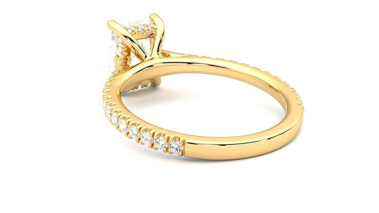 Taylor & Hart Hope Radiant Engagement Ring 360 degree image 17