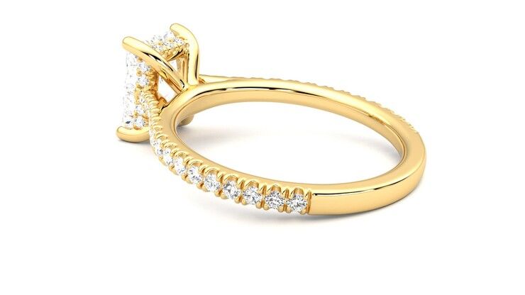 Taylor & Hart Hope Radiant Engagement Ring 360 degree image 18