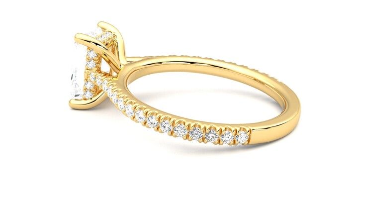Taylor & Hart Hope Radiant Engagement Ring 360 degree image 19