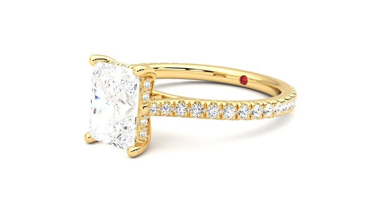 Taylor & Hart Hope Radiant Engagement Ring 360 degree image 24